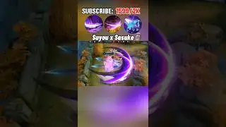 Suyou x Sasuke super escape ☠️ #mlbbshorts #mobilelegends #mlbbxnaruto #mlbbnewskins #mlbbcreator
