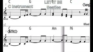 LET IT BE Beatles - C Instrument