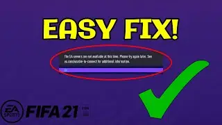 How To Connect To The EA Servers in FIFA 21 (EASY FIX!!!)