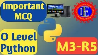 Important Question of O Level Python Class-04 | Python MCQ Question and Answer | Important MCQ M3-R5