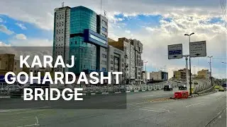 Gohardasht Bridge View  |  | City Traffic Sounds for Sleep | Karaj Winter 2022