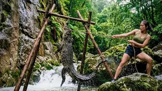 Surviving the Night: Day 3: Encountering Freshwater Crocodiles, Setting Handmade Crocodile Traps