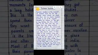 Summer vacation essay || Essay on  summer vacation in english #shorts #ytshorts #viral