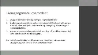 Studieenhet 16   Regnskapsanalyse