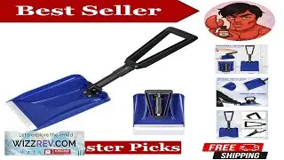 Folding Snow Shovel with Ergonomic D Grip 9 Inch Blade for Emergency Use