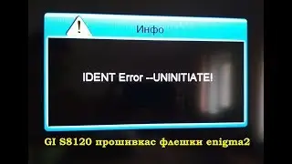 GI S8120 IDENT Error-UNINITIATE прошивка с флешки Enigma2