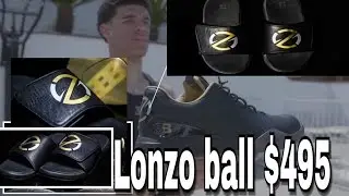lonzo ball - slides !! First look at his shoes and slides $220