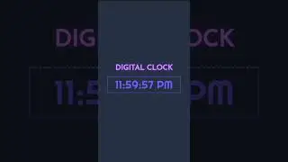 Simple Digital Clock  #javascript #html #css Free Source Code In Description Box #short #webdesign