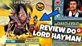 O MELHOR MONSTRO DO JOGO...SÓ QUÊ NÃO! REVIEW DO LORD HAYMAN NÍVEL 142 E BATALHAS! (Monster Legends)