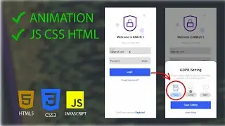 Login system UI with animation.Only html css js no image.Support Mobile and Tablet device.#UI #CSS