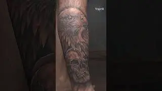 Eagle-Skull-Snake Tattoo by Vishnu #TattooArt #EagleTattoo #SnakeTattoo #Skull