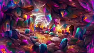 GEM CAVE Background Loop 💎 No Copyright Background | AI Video Generated Loop (HD)