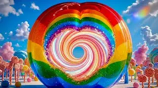 Rainbow Candy Splash ASMR 🌈✨ | Satisfying Fantasy Candy World for Relaxation#ASMR #VisualASMR #Rainb