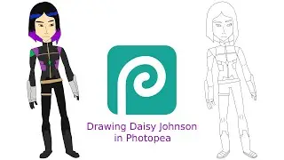 Drawing Daisy Johnson in Photopea