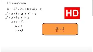 Andragradsekvationer Del 1  åk 9 (HD)