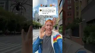 Едим САМУЮ ИЗВЕСТНУЮ ПИЦЦУ в Нью-Йорке! (Человек-паук) #шорты
