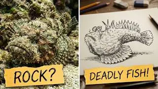 How to Draw the Deady Australian Stone Fish (Beginner to intermediate)