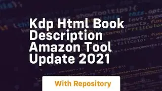 Kdp html book description amazon tool update 2021