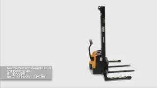 S Double Mast Stackers with Powered Drive and Powered Lift