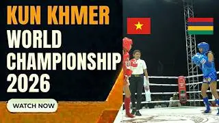 KUN KHMER WORLD CHAMPIONSHIP 57KG WOMAN: DƯƠNG THỊ HỒNG NHUNG (VIETNAM) vs BRAMBODARY (MAURITIUS)