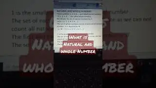 what are Natural and whole Numbers || #Shorts || Math trick ||