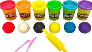 Учим цвета с шариками Play Doh: весело и креативно для детей | Видео по созданию цифр для малышей