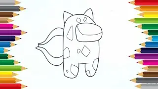 Colouring Among Us Bulbasaur