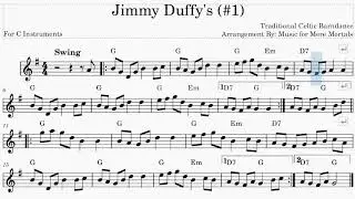 Jimmy Duffy's - Celtic Barndance - Play Along for C Instruments