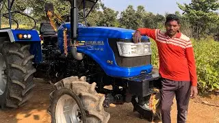 ସୋନାଲିକା 50HP 4WD ଟ୍ରାକ୍ଟର 7ଫୂଟ Rotavator ରେ 5 ଲିଟର ତେଲ ଖାଉଛେ ଚାଷୀ ନିଜେ କହୁଛନ