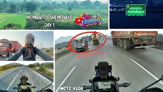 Almost Car Accident! Bach Gaye 😨 | Mumbai to Ahmedabad Solo Ride &ndash; Day 1