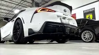 Cold start anyone? 🥶/ / Mk 5 Supra featuring our Titanium exhaust / /