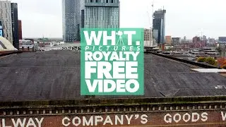 Drone City Shot Manchester Aerial Video [Free to Use/No Copyright] Cinematic Stock Footage | WSF