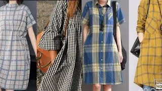 check printed dress designs for girl  - Stylist check printed dress designs