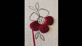 #Red #rose #viralshort beautiful rose 🌹 embroidery ❤️🍒&hearts;️😍