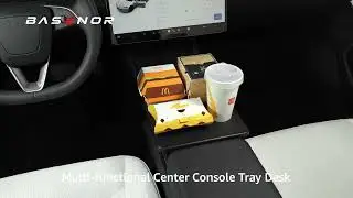 BASENOR 2024 Model 3 Center Console Table Tray - Versatile, Non-Slip, and Innovative!