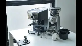 [Coffee Brewing] Making a Hot Latte with ACA ES12A Coffee Espresso Machine.
