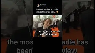 Charlie Heaton twirling his umbrella during this interview makes this even better 😭