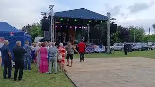 Występ kapeli ludowej w Szydłowcu 