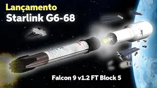 LAN&Ccedil;AMENTO DO FALCON 9 B1076.18 / STARLINK G6-68