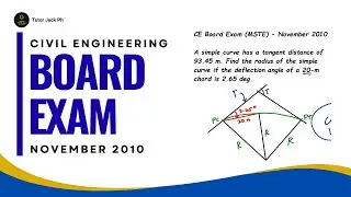 November 2010 CE Board Exam | Surveying Problem Solved (Tagalog)