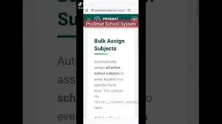 ProSmat School System - Switching from 844 to Senior School 