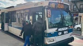 ᴴᴰ MTA NYCT: 2009 Orion VII NG Hybrid #4628 on the B49 Bus @ Rogers Av/Empire Blvd.