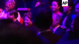 Leaders arrive for performance marking opening of summit