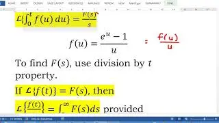 Laplace transform of integral