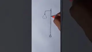 how to draw a lamp post.#drawing #youtubeshorts #shorts