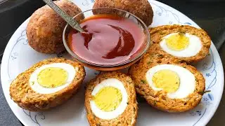 🥚🥄 Scotch Egg Recipe | स्कॉच एग रेसिपी | Egg starter | Indian Style Scotch Eggs ❗