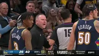 DeMarcus Cousins is appalled by Draymond Green's defense and he gets called for the technical