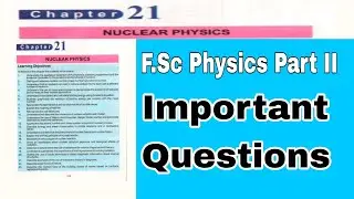 fsc part 2 physics chap 21 Nuclear Physics important questions