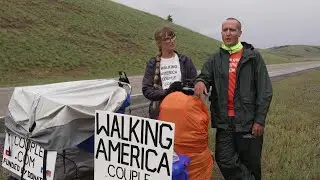 'Walking America Couple' is headed through Montana