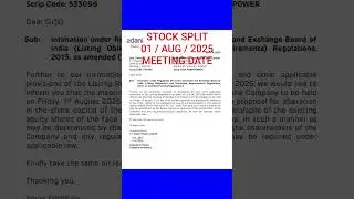 💥 stock split 💥 adani power Ltd share #bonus update #stockmarket #bse #nse #trending #trading